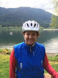 Kirsten helmet ride to conquer cancer