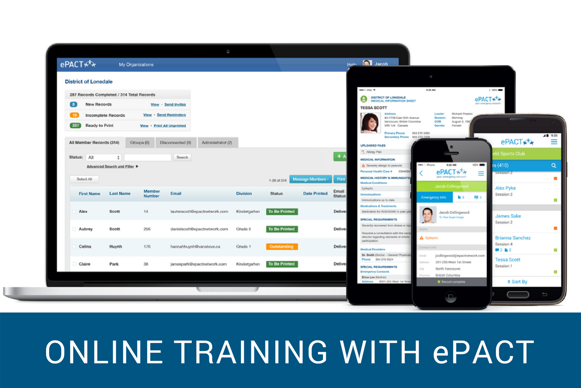 Online Training with ePACT