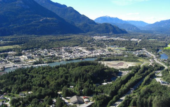 Aerial view of Squamish