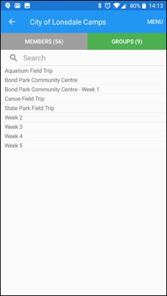 ePACT Admin App Records Overview Groups