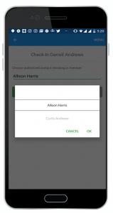 Check In - Choose Contact