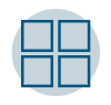 Icon with Microsoft Azure's outlined logo